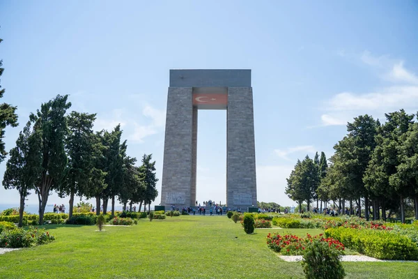 Anakkale Guerra Mártires Monumento Visitantes — Fotografia de Stock