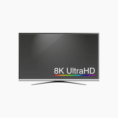  TV Ekranı 8K Ultra HD Yüksek çözünürlüklü vektör illüName