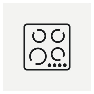  Elektrikli hob aralığı fırın simgesi