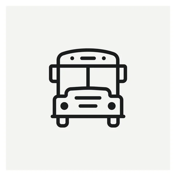 Autobús Escolar Vehículo Icono Vector — Archivo Imágenes Vectoriales