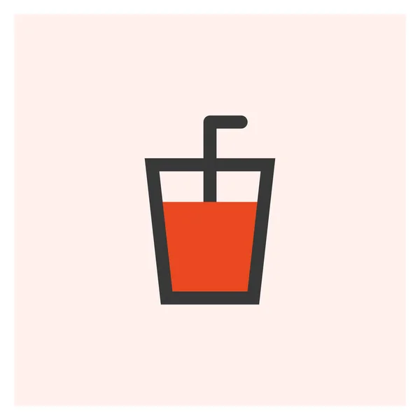 Bebidas Fruta Icono Signo Vector — Vector de stock