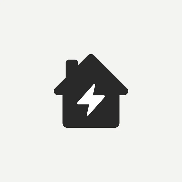 Huis Energie Power Icoon Vector — Stockvector