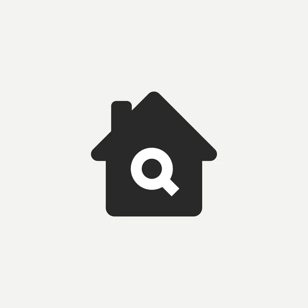 House Search Lens Icon Vector — Stock Vector