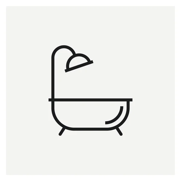 Bathtub Wash Icon Vector Illustration — Stock Vector