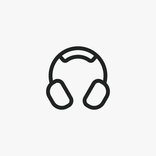 Słuchawki Muzyka Ikona Znak Wektor — Wektor stockowy