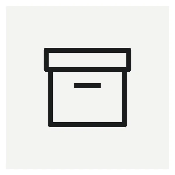 Box Symbol Vektor Zeichen Illustration — Stockvektor