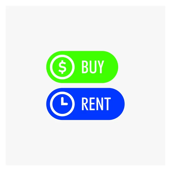 Comprar Rent Button Ilustração Vetor —  Vetores de Stock