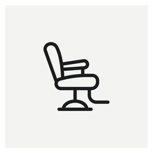 Peluquería Sillón Peluquería Corte Pelo Salón Belleza Icono Signo Vector — Vector de stock