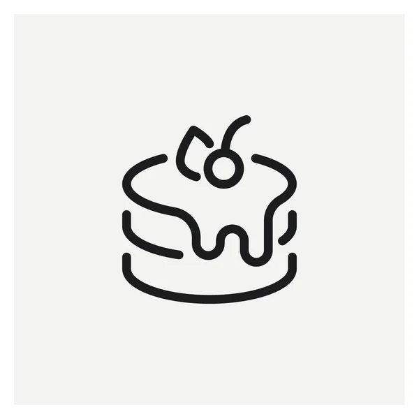 Torta Édes Sütemény Ikon Vektor Jel — Stock Vector