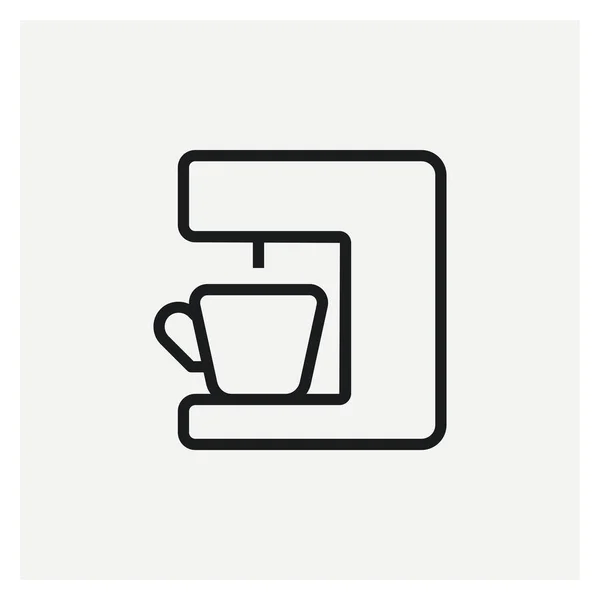 Máquina Café Taza Icono Vector — Archivo Imágenes Vectoriales