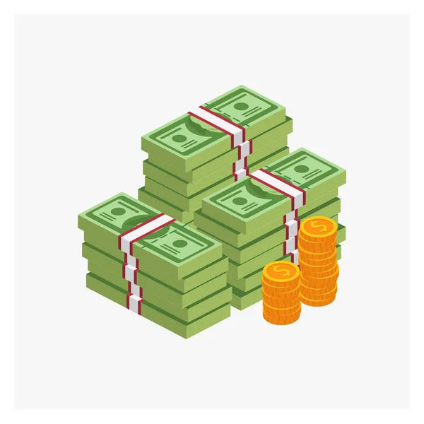 Wads Money Vector Illustratie — Stockvector