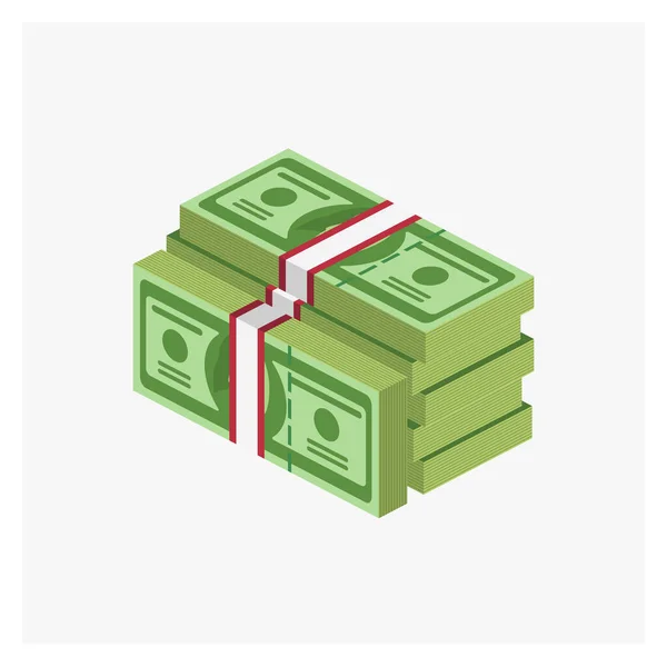 Ilustración Vectorial Wads Money — Vector de stock