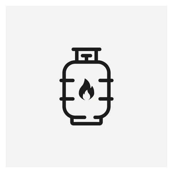 Gas Botella Energía Icono Vector — Vector de stock