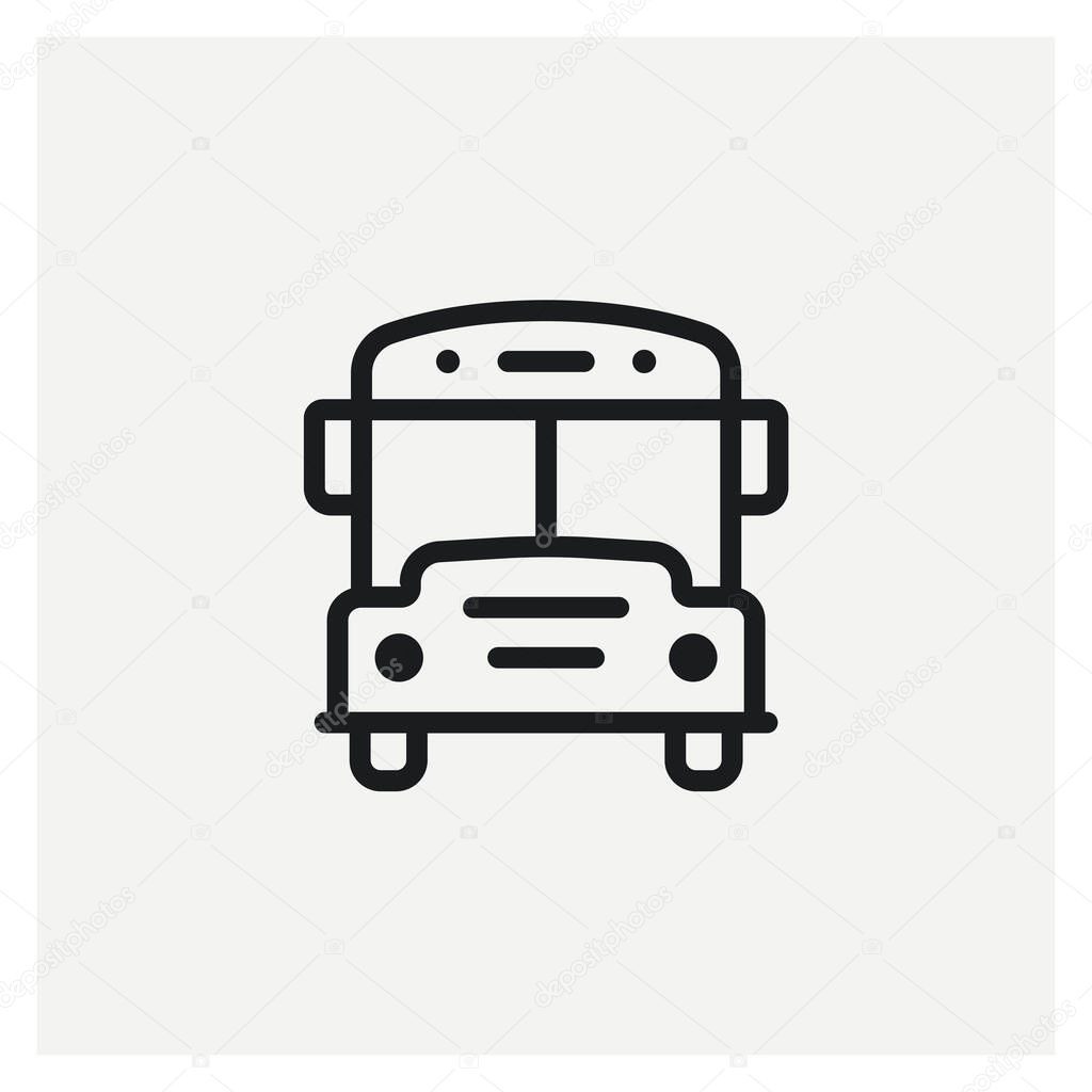  School Bus Vehicle icon vector