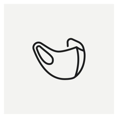  Tıbbi Maske Coronavirüs simge vektörü