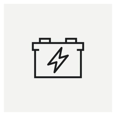  Araba Pili Elektrik simgesi vektörü