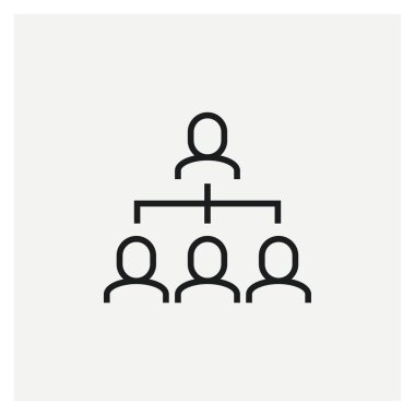  lider takım arkadaşı baş simge vektör illüstrasyonu