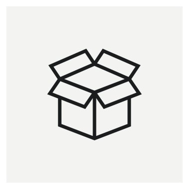  Kutu paket simgesi vektörünü aç