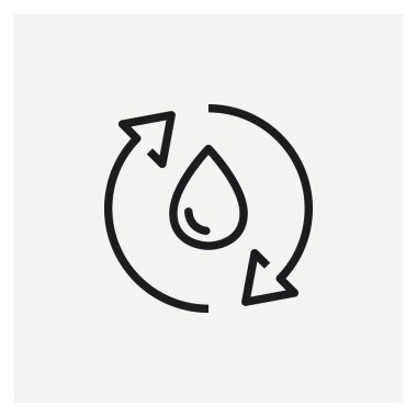  Saf su yenilenebilir ikon vektörü