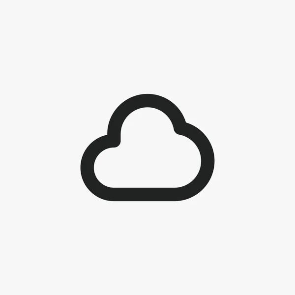 Cloud Data Icono Signo Vectorial — Vector de stock