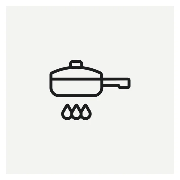 Cocinar Hervir Pan Icono Vector — Vector de stock