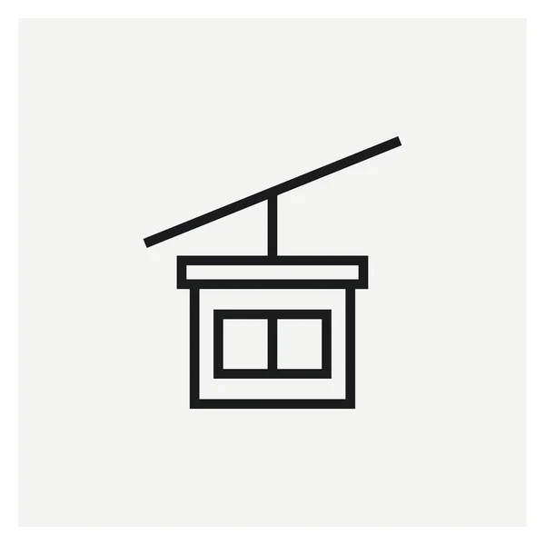 Funicular Icon Vector Teken Illustratie — Stockvector