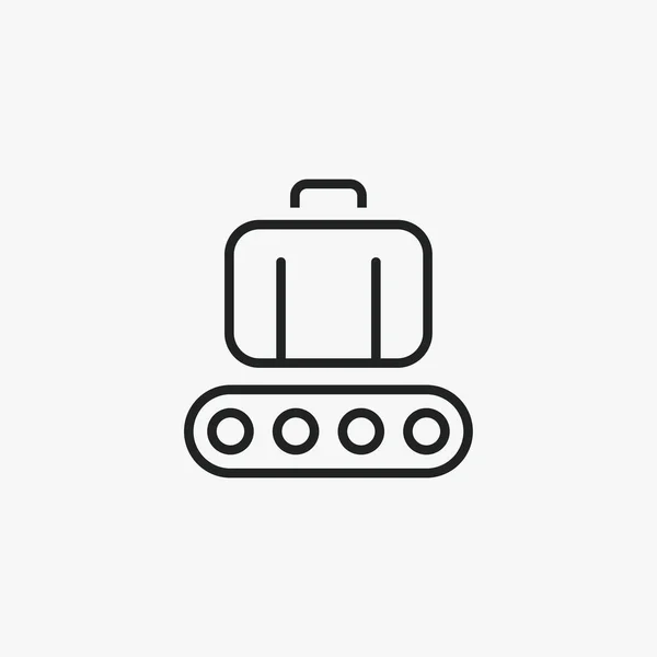 Bagage Conveyor Airport Vektor Symbol — Stockvektor