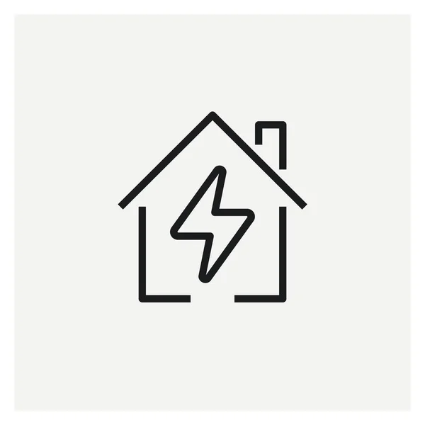 ホームエネルギー電気アイコンベクトル — ストックベクタ