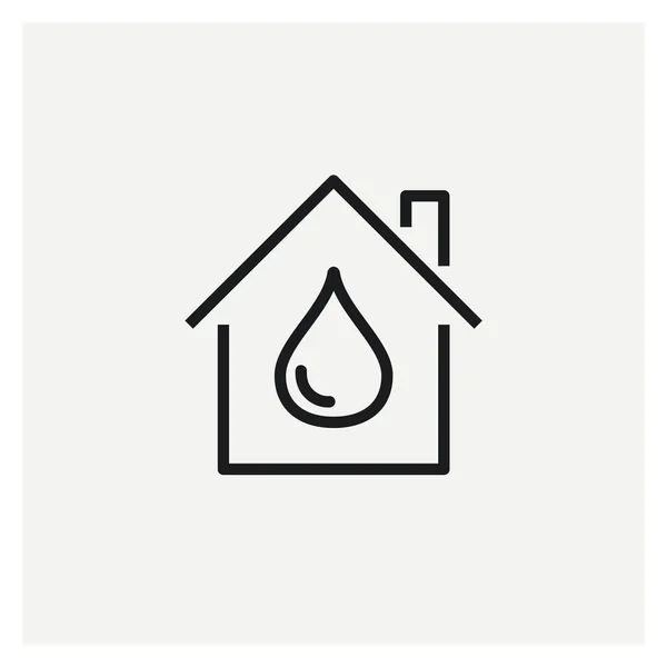 Home Tiszta Víz Ikon Vektor — Stock Vector