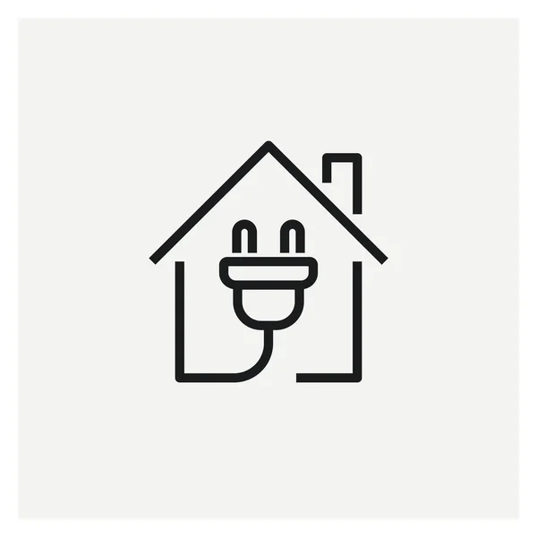 House Plug Energy Icon Vector — Stock Vector