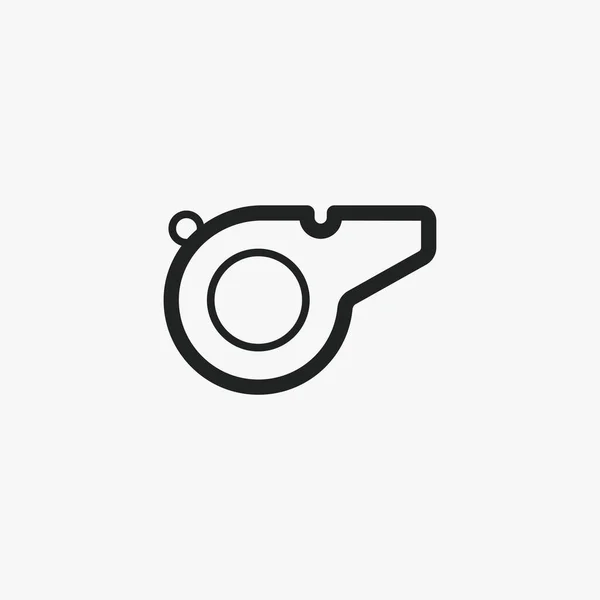 Referee Whistle Vector Sign Icon — 스톡 벡터