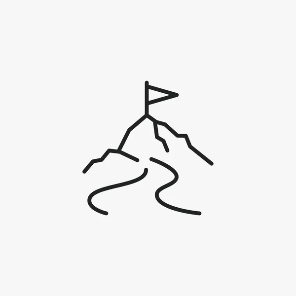 登山旗ベクトル記号のアイコン — ストックベクタ
