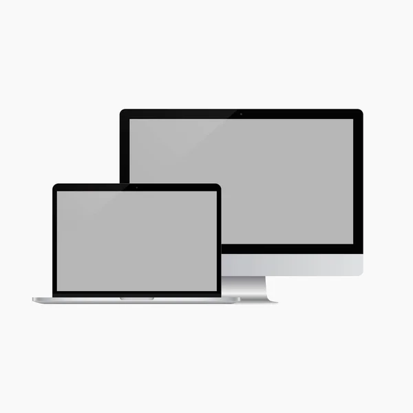 Computador Portátil Mac Ilustração Vetor Computador —  Vetores de Stock