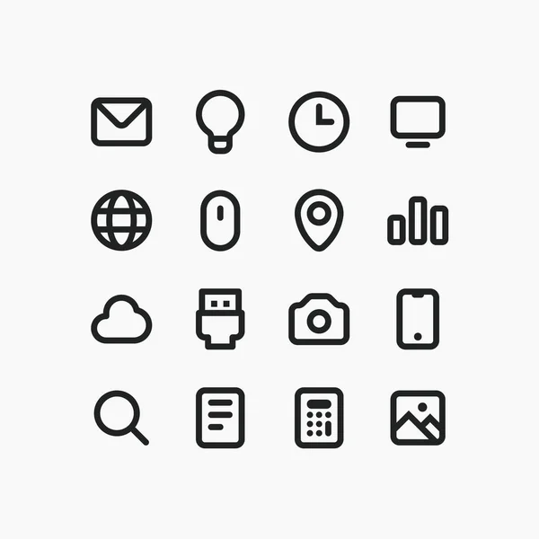 General Icons Set Vector Signs — Stock Vector