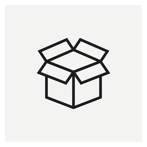 Boîte Ouverte Icône Vecteur Emballage — Image vectorielle