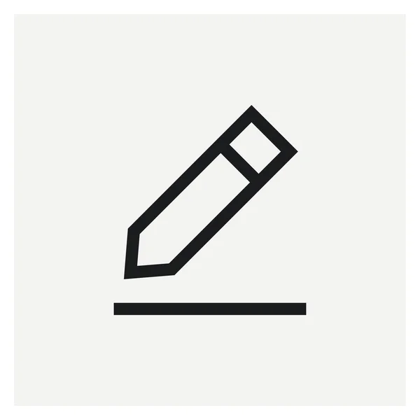 Pen Schrijven Pictogram Teken Vector — Stockvector