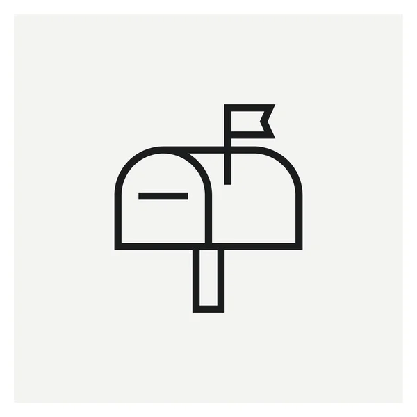 Boîte Aux Lettres Vecteur Icône Postale — Image vectorielle