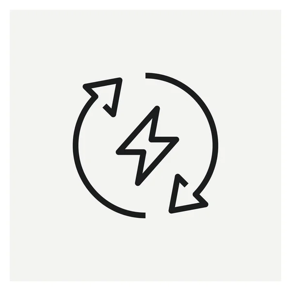 Énergie Renouvelable Flèches Icône Vecteur — Image vectorielle
