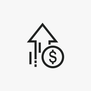 Ok Büyümesi Finans vektör simgesi simgesi