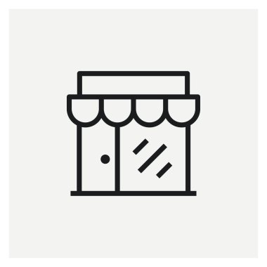  Dükkan yeri simgesi işareti vektörü