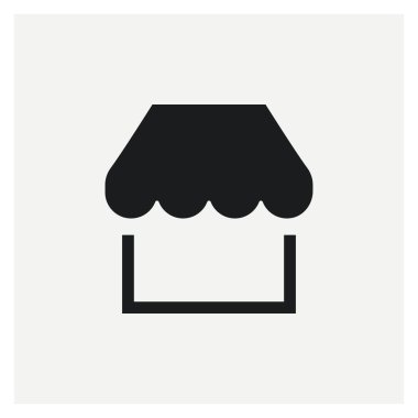  Dükkan yeri simgesi işareti vektörü