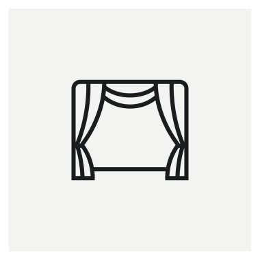  Tiyatro Perdesi simge vektörü