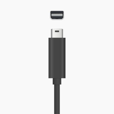 Thunderbolt Kablo Charger vektör çizimi
