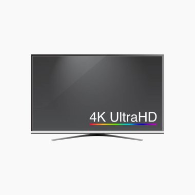  TV Ekranı 4K Ultra HD Yüksek çözünürlüklü vektör çizimi