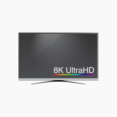  TV Ekranı 8K Ultra HD Yüksek çözünürlüklü vektör illüName