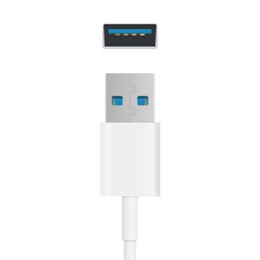  USB Kablo Charger vektör çizimi