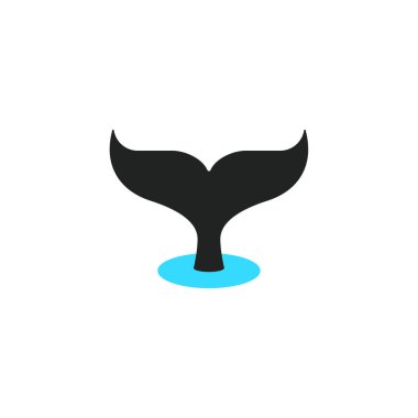  Balina Kuyruğu Deniz ikonu vektörü