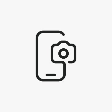 Telefon Kamerası Fotoğraf Vektör İmza simgesi