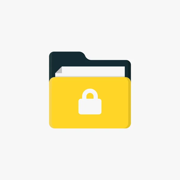 Векторная Иллюстрация Lock Protect Folder File — стоковый вектор