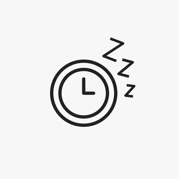 Dormir Icono Signo Vector Tiempo — Archivo Imágenes Vectoriales